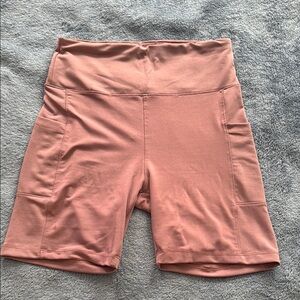 Women's Pink High-Waisted Shorts